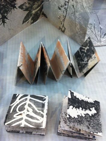 Stef Mitchell's small folded books.
